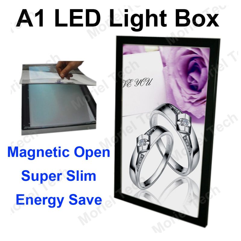 A1 85x63CM 18MM Thin, Magnetic Light Box Menu/Poster Board