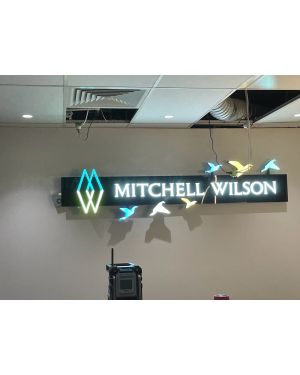 3200x450mm 3D LED logo for Mitchell Wilson in Toorak
