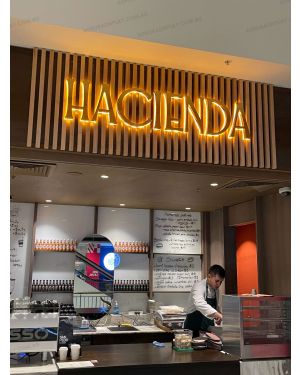 2700x450mm 3D LED logos for Hecienda restautant, Southgate Southbank