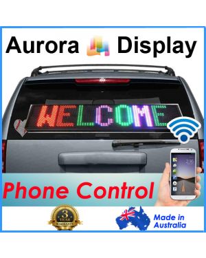 100x21cm Full Color Phone/Wifi Control Scrolling Programmable High Resolution LED Screen for Car