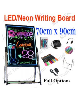 90x70cm LED/Neon/Fluorescent Writing Menu Board, Whiteboard Flash Signage Sign
