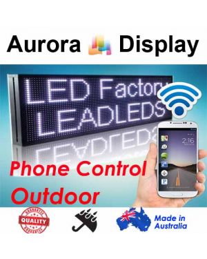 300x37cm, Phone/Wifi Control Scrolling Programmable LED Menu Board Outdoor White
