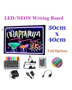 40x30cm LED/Neon/Fluorescent Writing Menu Board, Advertising/Light Shining Sign