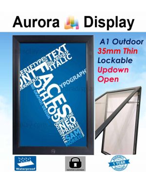A1 90x60CM Waterproof/Outdoor Menu/Poster LED/Backlit Board/Light Box Black