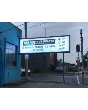 420x130 LED double sided light box  for outdoor, M&S Driveshafts in Sunshine North VIC 3020