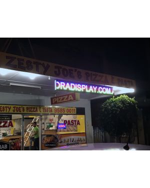 200x40cm outdoor LED normal resolution screen for pizza shop in Cheltenham VIC 3192