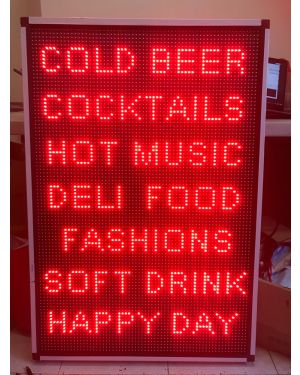 70x100cm x2 red LED screen for restaurant indoor