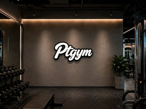Indoor front lit 3D LED logo for gym