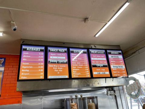 A1 indoor LED Screen for Jims Kebab in Nunawading