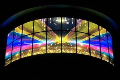 Transparent Window LED Screen Curverd