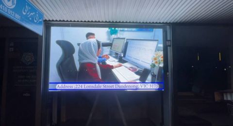 3x1.5 Meter Window Screen for Money Exchange