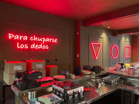 Crafted LED Neon Sign for Hecienda in South Gate Shopping Center