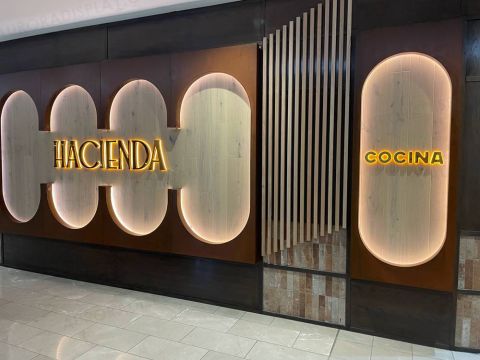 Backlit 3D LED Logo for Hacienda in South Gate Shoping Center
