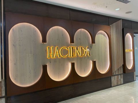 3D LED and Neon Logos for Hecienda in Southgate Shopping Center