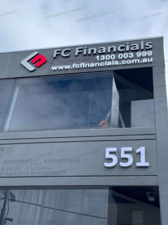 Outdoor 3D LED Building Sign for FC in Hawthorn