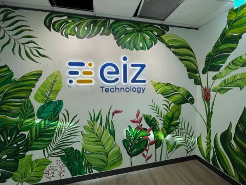 3D LED Wall Logo for Eiz Technology in Clayton