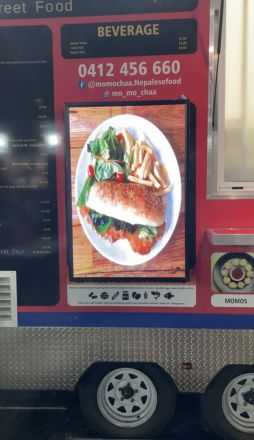 100x70cm Outdoor LED Menu Screen for Food Van