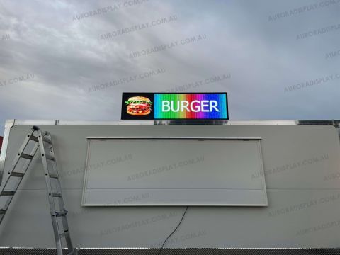 2x0.6 Meter Outdoor LED Screen for Food Van in Campfield Shop Center