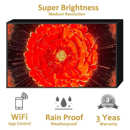 Outdoor Full Color LED Scrolling Digital Screen - Medium Resolution - Single Side