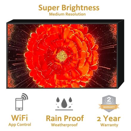 Outdoor Full Color LED Scrolling Digital Screen - Medium Resolution - Single Side