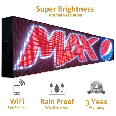 Outdoor Full Color LED Scrolling Digital Screen - Normal Resolution - Single Side