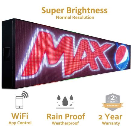 Outdoor Full Color LED Scrolling Digital Screen - Normal Resolution - Single Side