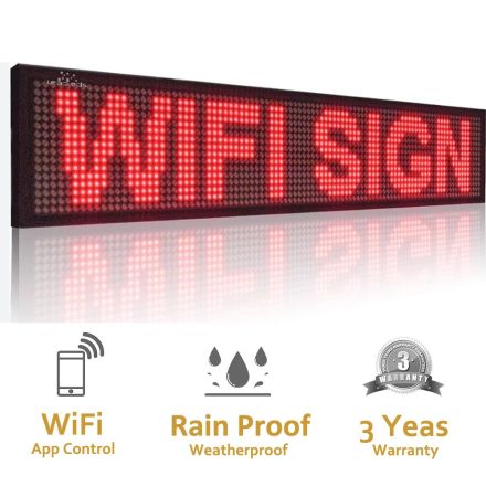 Outdoor Single Side Phone/Wifi Control LED Scrolling Digital Sign Screen Red