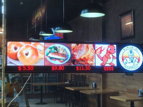 High Resolution LED Screen for Kebab Shop Bentleigh