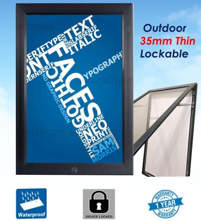 A1 90x60CM Weatherproof Outdoor Shop Light Box