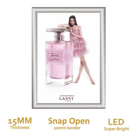 A1 90x60CM Snap Frame Slim Shop Light Box Menu Poster