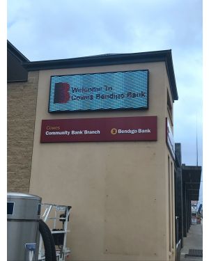 260x133cm outdoor LED Screen for Bendigo Bank in Cowes
