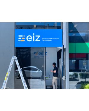 320x110cm outdoor panel sign and 120x70 3D acrylic logo for EIZ Moorabbin