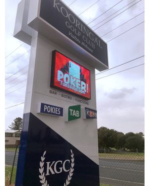 133x85cm x2units, outdoor normal resolution LED screen for Kooringal Golf Club in Altona, Vic 3018.